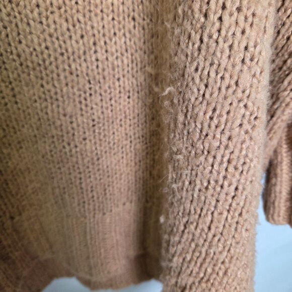 Aerie Brown Oversized Knit Sweater Wool Blend XXL - Picture 5 of 9